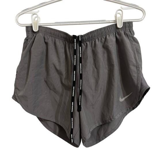 Nike Dri-Fit Running Grey Gray Athletic Women’s Size Medium Shorts - Picture 1 of 6
